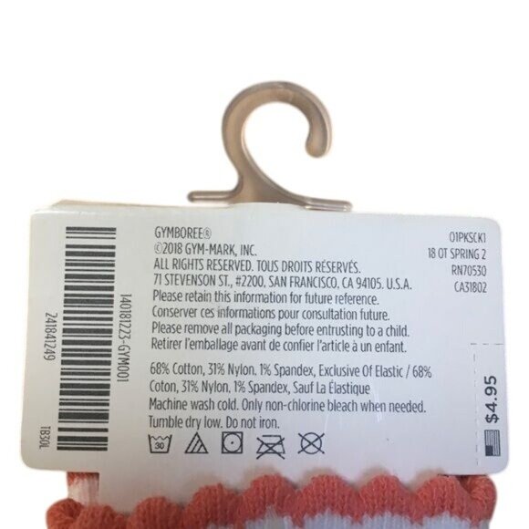 Gymboree Baby Socks – Size 0-3M, White, Aqua & Pink, Mermaid Print, Soft & Adora - Picture 3 of 3